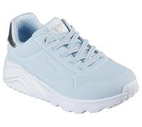 Skechers Sneaker UNO LITE Mädchen Gr. 34 Hellblau/Silber Lederimitat Schnür-Plateau