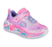 Sneaker SKECHERS "ETERNAL HEART LIGHTS", Kinder, Gr. 31, bunt (hellrosa, multi), Textil, Synthetik, kontrastfarbene Details, Glitzer, sportlich, Schuhe, Blink,-Klettschuh mit Herz-Applikation, Größens
