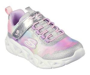Skechers Kinderschuhe Klettschuhe / Slipper Silber Silber - Gr. - 28