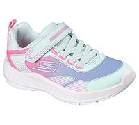 Skechers Microspec Advance Oasis Point-Sneaker für Mädchen, Aqua Textile Multi Trim, 13.5 UK Child