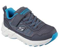 Sneaker SKECHERS "SKECHERS ELITE SPORT TREAD", Kinder, Gr. 33, grau (grau, blau), Lederimitat, sportlich, Schuhe, Trekkingschuh mit waterproof, Größenschablone zum Download (87332545-33) grau, blau