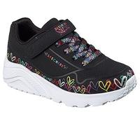 Sneaker SKECHERS "UNO LITE", Kinder, Gr. 35, bunt (schwarz, multi), Lederimitat, kontrastfarbene Details, sportlich, Schuhe, Klettschuh mit bunten Herzen, Größenschablone zum Download (74545351-35) sc