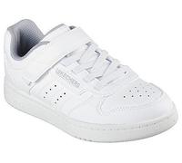 Skechers Quick Street Sneaker für Jungen, Weißer synthetischer weißer Besatz, 12 UK Child
