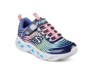 Skechers Klettverschluss/Slipper Halbschuh s lights®-twisty brights-MYSTICAL BLISS für Kinder, blau, Größe 31 EU