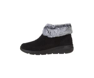 Skechers Leder-Boots "Glacial Ultra" in Schwarz - Größe 36,5 | Damen Stiefel