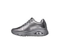 Skechers Leder-Sneakers "Uno Icon" in Silber - Größe 40 | Damen Sneakers