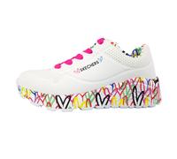Skechers Mädchen Sneaker Uno Lite Lovely Luv Weiß Synthetik H. Pink Trim Größe 39 EU