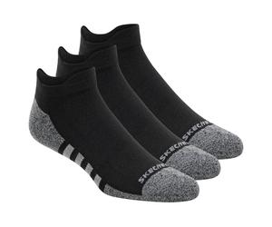 Skechers Lowcut Heel Tab Work Socken - 3 Pack in Schwarz, Größe Groß