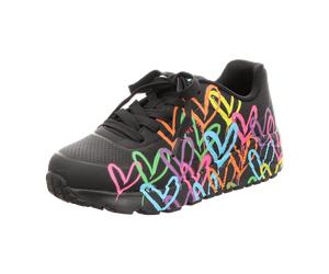 Skechers MÄ UNO LITE - SPREAD THE LOVE für Kinder, schwarz, Größe 35 EU