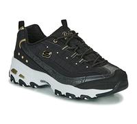 Skechers Mädchen 149267 Bkgd Sneaker, Schwarzer Duraleather Mit Goldfarbenem Rand, 35 EU