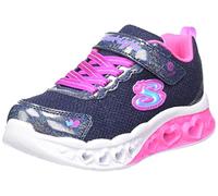 Skechers Mädchen 302317n LvmtSneaker, Marineblaues glitzerndes Netzgewebe mit Mehreren Zierteilen, 33 EU