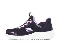 Skechers Mädchen Bounder Simple Cute Slip-InTurnschuhe, Black Synthetic/Trim, 27 EU