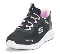 Skechers Baby Girl's Bounder Simple Cute Trainers, Black Synthetic/Trim, 23 EU