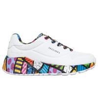 Skechers Mädchen Britto: UNO Lite - Britto Landscape Shoes in Weiss, Größe 28.5, in der Maschine waschbar