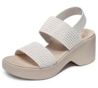 Skechers Mädchen Cali Day Keilsandale, Weiß, 35 EU