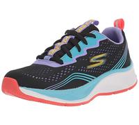 Skechers Mädchen Elite Sport Pro Radiant Squad Sneaker, Schwarzes Netz mit Mehreren Ziernähten, 35 EU