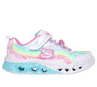 Skechers Mädchen Flutter Heart Lights - Groovy Swirl Sneaker in Weiss, Größe 34