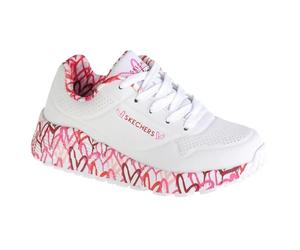 Skechers Mädchen Freizeitschuhe Uno Lite Lovely - Luv weiß/rot 32