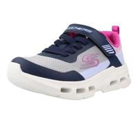 Skechers Mädchen Glide-Step Drift Turnschuhe, Navy Textile/Multi Trim