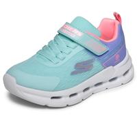 Skechers Mädchen Glide-Step Lights Turnschuhe, Aqua Synthetic/Multi Trim, 34 EU