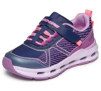 Skechers Mädchen Glide-Step + Sprint Lines Turnschuhe, Navy Synthetic Multi Trim, 29 EU