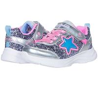 Skechers Mädchen Glimmer Kicks Starlet Shine Sneaker, Silver Rock Glitter Pink Trim, 28 EU