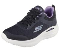 Skechers Mädchen Go Run Lite Sneaker, Schwarzer Stoff Violetter Rand, 35.5 EU