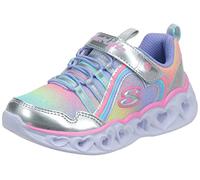 Skechers Mädchen Hart Lights Rainbow Lux sports shoes sneakers, Silver Multi Sparkle Mesh Multi Trim, 27 EU