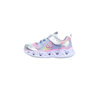 Skechers Mädchen Hart Lights Rainbow Lux sports shoes sneakers, Silver Multi Sparkle Mesh Multi Trim, 30 EU