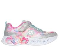 Skechers Mädchen Infinite Heart Lights - Color Lovin Sneaker in Silber, Größe 33