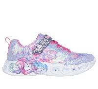 Skechers Mädchen Infinite Heart Lights - Color Lovin Sneaker in Violett, Größe 33