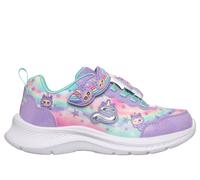 Skechers Mädchen Jumpsters - Cutie Critters Sneaker in Violett, Größe 33.5, in der Maschine waschbar