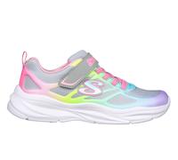 Skechers 303503L GYMT Sneaker, Gray Mesh/Multi Trim, 35 EU