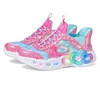 Skechers Mädchen Rainbow Cruisers Sneaker, Rosa Synthetik-Multi-Besatz, 1 UK Child