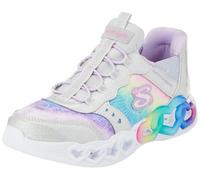 Skechers Mädchen Rainbow Cruisers Sneaker, Silberne Synthetik-Besatz, 11 UK Child