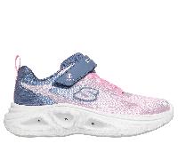 Skechers Mädchen S-Lights: Sola Glow 2.0 - Dazzle Steps Sneaker in Grau/Rosa, Größe 27.5