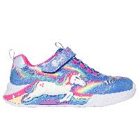 Skechers Mädchen S-Lights: Unicorn Chaser Shoes in Blau, Größe 27.5