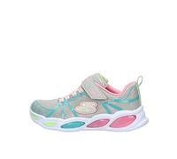 Skechers Mädchen Shimmer Beams Sporty Glow Sneaker, Grey Sparkle Mesh Multi Trim, 34 EU