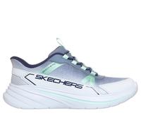 Skechers Mädchen Slip-ins: Wave 92 - Sparkle Sprint Sneaker in Light Blau/Mint, Größe 34, in der Maschine waschbar