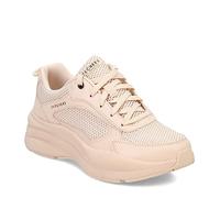 Skechers Mädchen Street Twisterz Sneaker, Sandfarbener Duraleather Netzbesatz, 35.5 EU