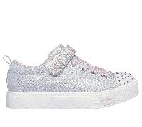 Skechers Mädchen Twinkle Toes: Heart Steps - Shimmer Sweetie Shoes in Grau/Rosa, Größe 31