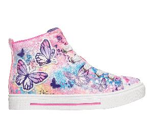 Skechers Mädchen Twinkle Toes: Twinkle Sparks - Flutter Daydream Sneaker in Hot Rosa, Größe 27.5