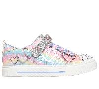 Skechers Mädchen Twinkle Toes: Twinkle Sparks - Ombre Love Shoes in Silber, Größe 33.5