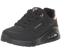Skechers Mädchen UNO Gen1 Shimmer Away Sneaker, Black Synthetic Black Trim, 37.5 EU
