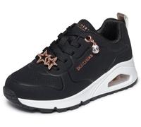 Sneaker SKECHERS "UNO GEN1-TRENDY JEWELS", Damen, Gr. 34, schwarz, roségoldfarben, Lederimitat, Schuhe Sneaker, Plateausneaker, Größenschablone zum Download (56410607-34) schwarz, roségoldfarben