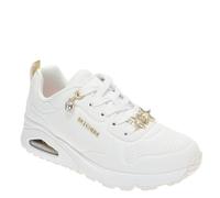 Skechers Girl's Uno Gen1 Sneaker, Weiß/Gold, 4.5 Big Kid