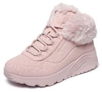 Skechers Mädchen UNO Lite Cozy Leopard Turnschuhe, Blush Synthetic Trim, 35 EU