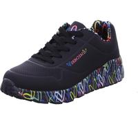 Skechers Mädchen Uno Lite Lovely Luv Sneaker, Black Synthetic Multi Trim, 27 EU