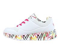 Skechers Mädchen Uno Lite Lovely Luv Sneaker, White Synthetic H. Pink Trim, 37 EU
