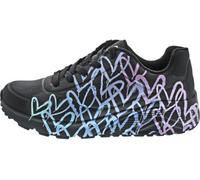 Skechers Mädchen UNO Lite Metallic Joy Turnschuhe, Black Synthetic/Multi Trim, 38 EU